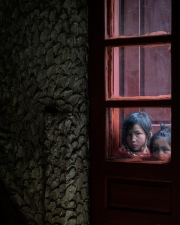 Two Girls in Window